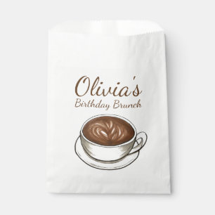 Sachets En Papier Café Latte Cappuccino Anniversaire Fête Brunch