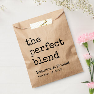 Sachets En Papier Café Le Mélange Parfait Mariage Favour Sac