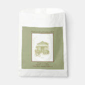 Sachets En Papier café mariage extérieur vert romantique (Devant)