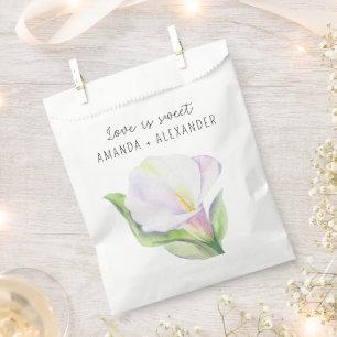 Sachets En Papier Calla blanche - Bonbons wedding showers
