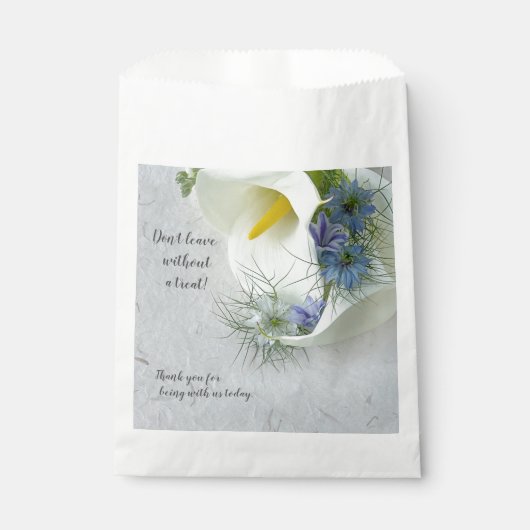 Sachets En Papier Calla lys et fleurs de nigella (Devant)