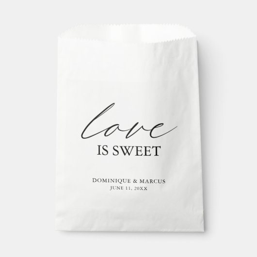 Sachets En Papier Calligraphie Chic Mariage simple et élégant (Devant)