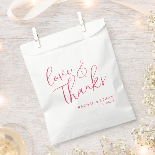 Sachets En Papier Calligraphie de corail sincère (Coupé)