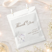 Sachets En Papier Calligraphie Fleur sauvage Dusty (Coupé)