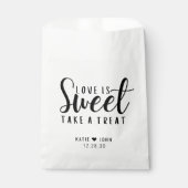 Sachets En Papier Calligraphie L'amour est doux Prenez un Mariage de (Devant)