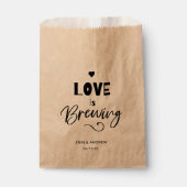 Sachets En Papier Calligraphie L'amour moderne brasse le Mariage (Devant)