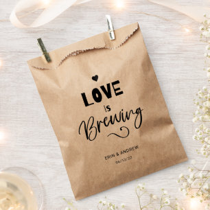 Sachets En Papier Calligraphie L'amour moderne brasse le Mariage