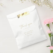 Sachets En Papier Calligraphie moderne Elegant Merci or Mariage (Scellé)