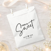 Sachets En Papier Calligraphie moderne L'amour est Mariage doux (Coupé)