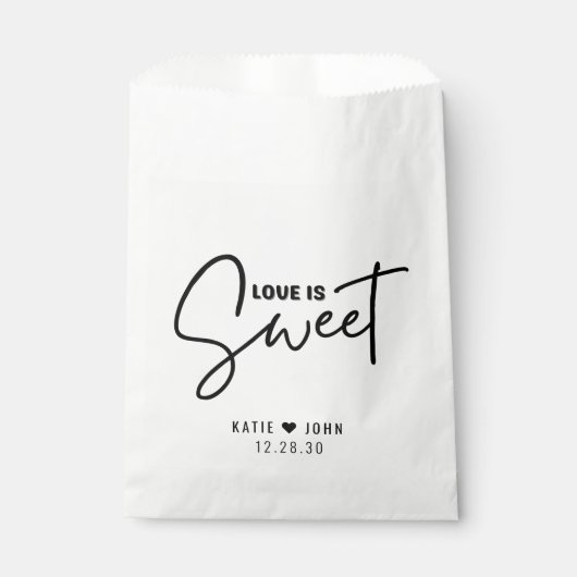 Sachets En Papier Calligraphie moderne L'amour est Mariage doux (Devant)