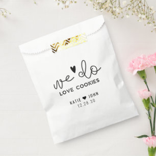 Sachets En Papier Calligraphie moderne Nous aimons Cookies Mariage