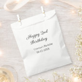 Sachets En Papier calligraphie simple minimum heureux 2e anniversair (Coupé)