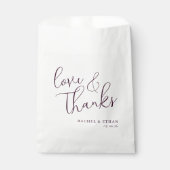 Sachets En Papier Calligraphie Violet Romantique (Devant)
