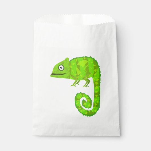 Sachets En Papier Caméléon vert mignon (Devant)
