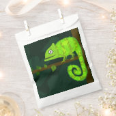 Sachets En Papier Caméléon vert mignon (Coupé)