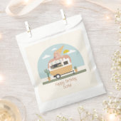 Sachets En Papier Camion à glace Camper rose Filles Anniversaire (Coupé)