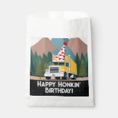 Sachets En Papier Camion Bonne fête d'anniversaire amusant transport (Devant)