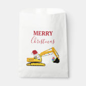 Sachets En Papier Camion de construction de l'excavatrice de Noël (Devant)