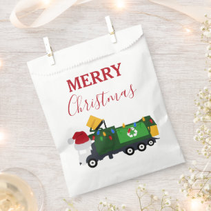 Sachets En Papier Camion de recyclage de Noël