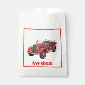 Sachets En Papier Camion d'incendie vers le haut pour sac (Devant)