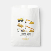 Sachets En Papier Camions de construction Anniversaire Merci de fête (Devant)