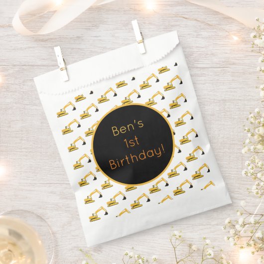 Sachets En Papier Camions de construction d'excavateurs (Coupé)