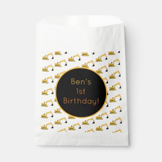 Sachets En Papier Camions de construction d'excavateurs (Devant)