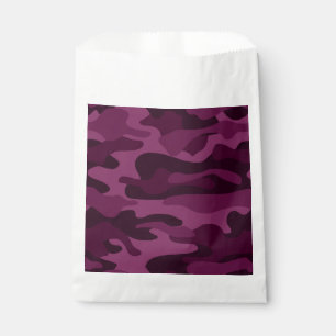 Sachets En Papier Camo de couleur violette tyrienne