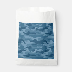 Sachets En Papier Camo Monocolore Bleu Acier