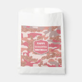 Sachets En Papier Camouflage Rose Gold Blush Pink Camo Army Annivers (Devant)