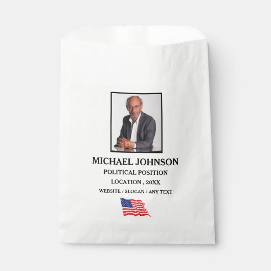 Sachets En Papier Campagne photo personnalisée Promotion politique (Devant)