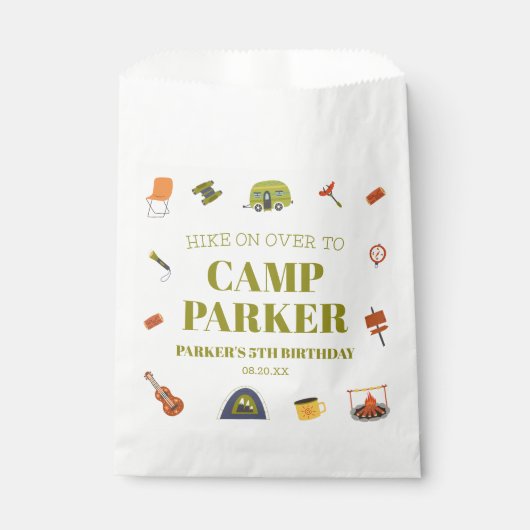 Sachets En Papier Camping Camper Fête d'anniversaire (Devant)