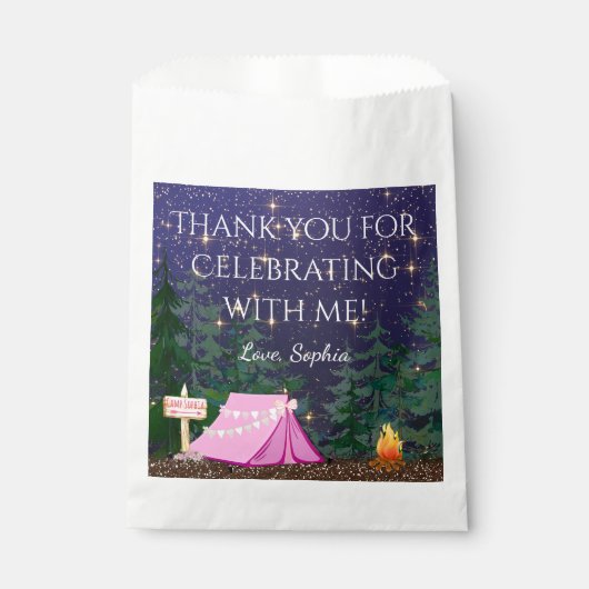 Sachets En Papier Camping pour filles (Devant)