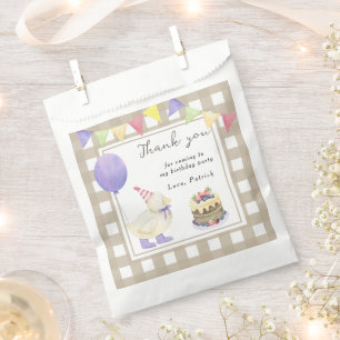 Sachets En Papier Canard 1er anniversaire Merci pour venir
