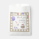 Sachets En Papier Canard 1er anniversaire Merci pour venir (Devant)