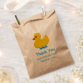 Sachets En Papier canard en caoutchouc jaune - Merci (Coupé)