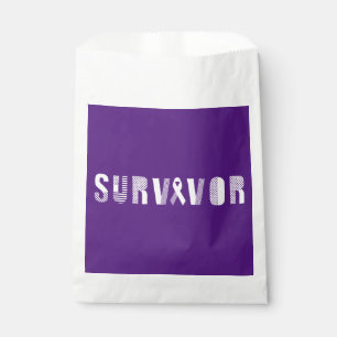 Sachets En Papier Cancer du survivant Ruban Inspiration Motivationne