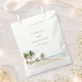 Sachets En Papier CANCUN Aquarelle Plage Palmier Destination (Coupé)
