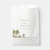 Sachets En Papier CANCUN Aquarelle Plage Palmier Destination (Devant)