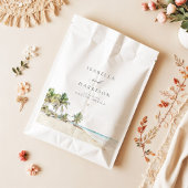 Sachets En Papier CANCUN Aquarelle Plage Palmier Destination