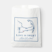 Sachets En Papier Cape Cod Destination Mariage L'amour est doux (Devant)