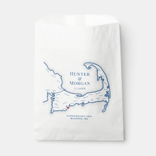 Sachets En Papier Cape Cod Destination Wedding (Devant)