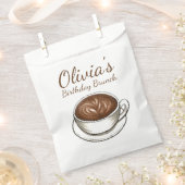 Sachets En Papier Cappuccino Latte Café Anniversaire Brunch (Coupé)