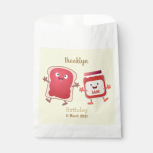 Sachets En Papier Caractères de dessins animés sur le pain et la con