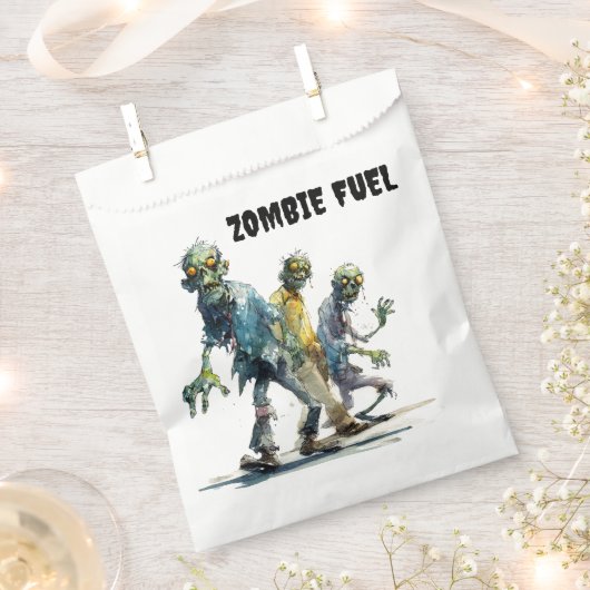 Sachets En Papier Carburant Zombie | Halloween Bonbons Favoriser Sac (Coupé)