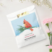 Sachets En Papier Cardinal Bird Seed Packet Funeral Memorial (Scellé)