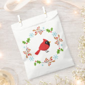 Sachets En Papier Cardinal Rouge Cardinal Cardinal aux Fleurs (Coupé)