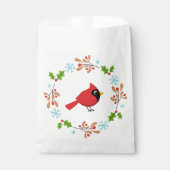 Sachets En Papier Cardinal Rouge Cardinal Cardinal aux Fleurs (Devant)