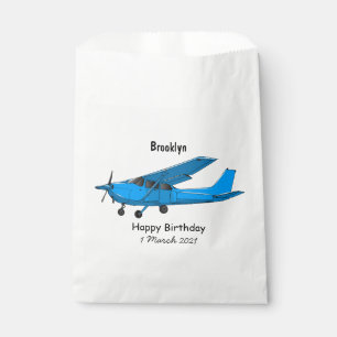 Sachets En Papier Caricature d'avion à voilure fixe