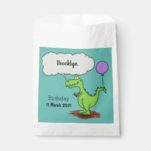Sachets En Papier Caricature de dragon dragon drôle et vert respiran